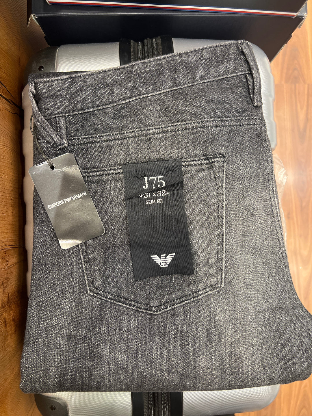 Jean Emporio Armani slim fit J75 gris souris