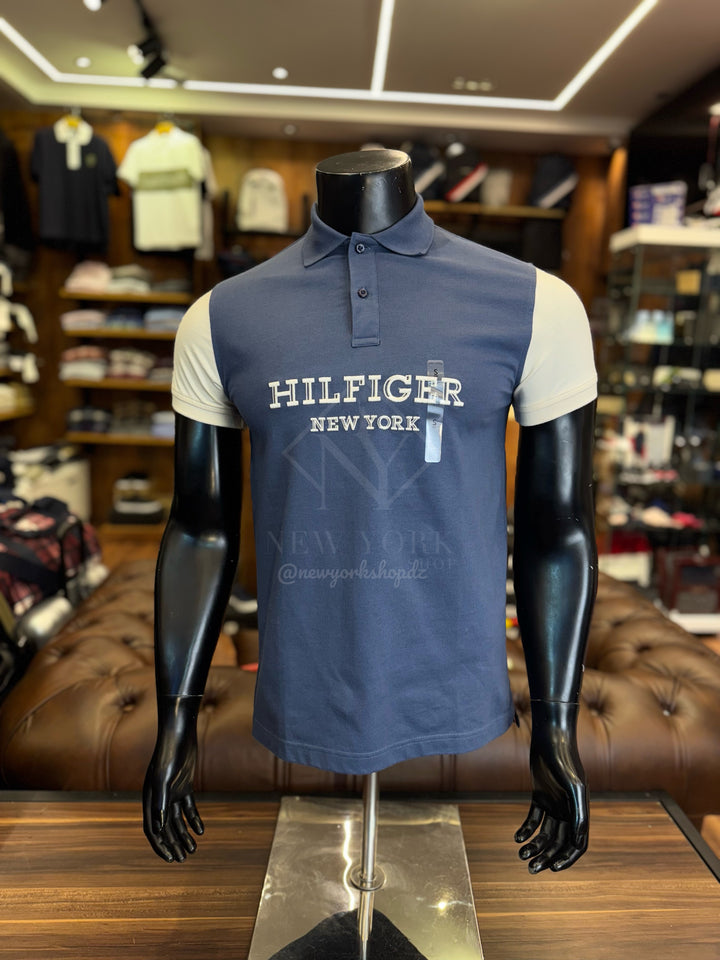 Polo Tommy Hilifiger monotype à blocs de couleur