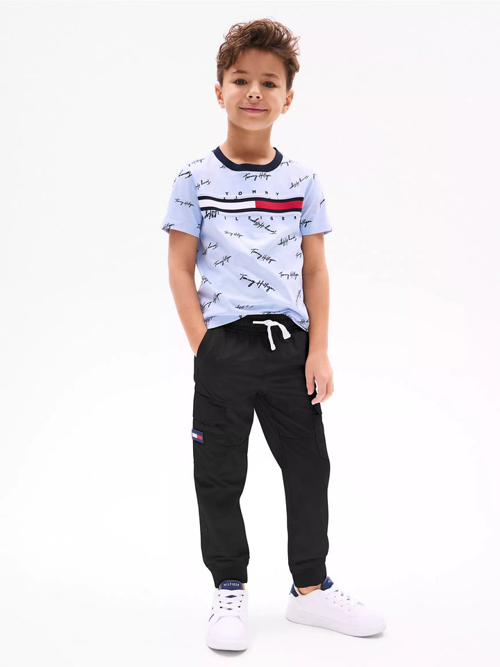Pantalon cargo Tommy Hilfiger pour garçons à finition lisse