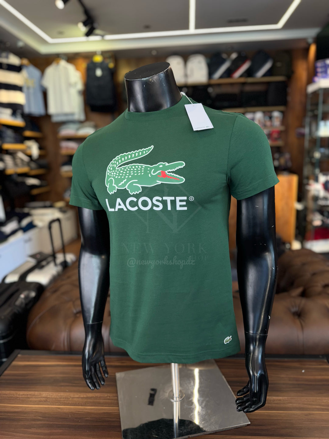 T-shirt Lacoste avec imprimé signature en jersey de coton