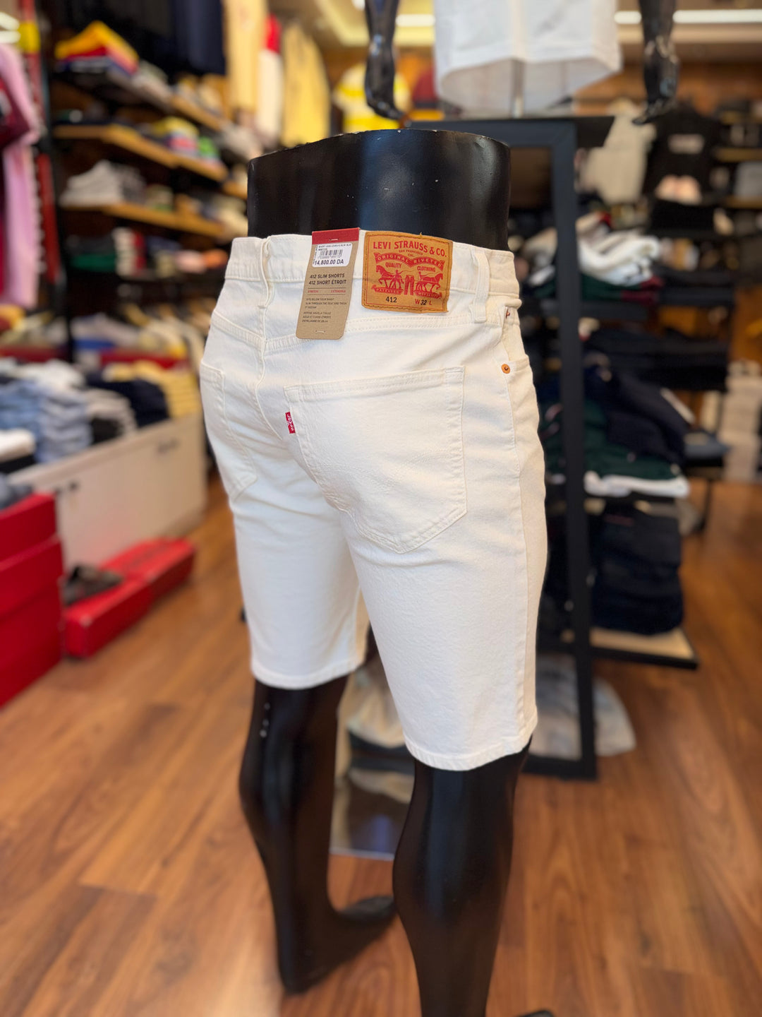 Short en jean Levi’s blanc
