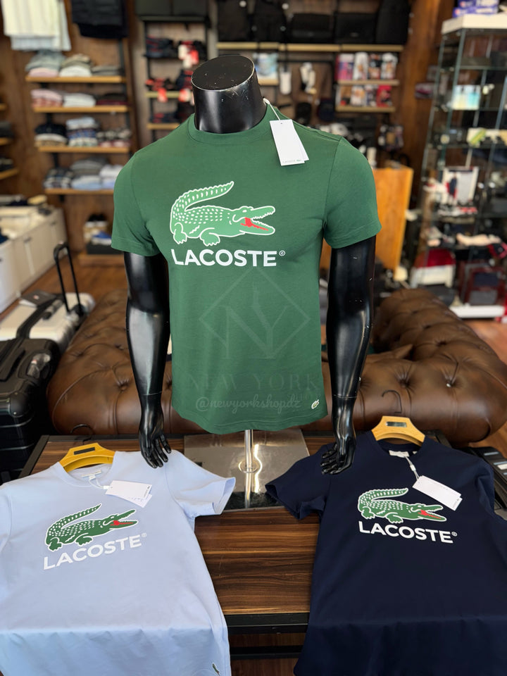 T-shirt Lacoste avec imprimé signature en jersey de coton