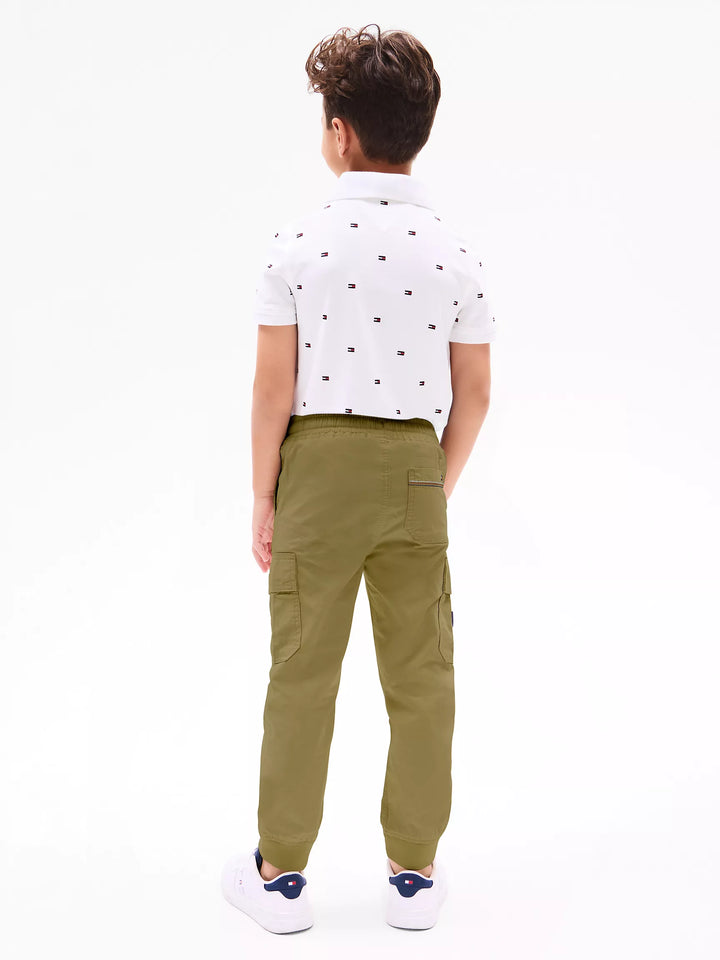 Pantalon cargo Tommy Hilfiger pour garçons à finition lisse