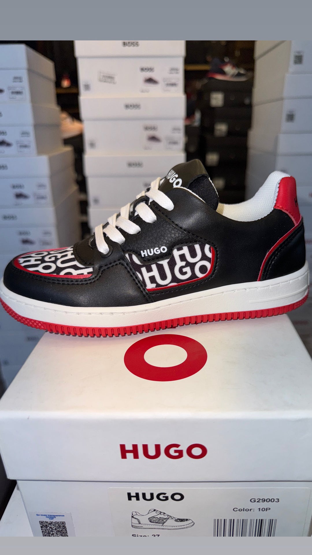 Basket enfant Hugo noire G29003