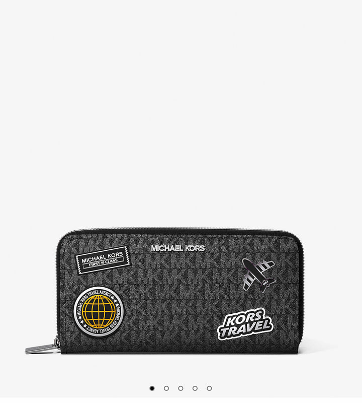 Cooper Embellished Logo Zip-Around Wallet