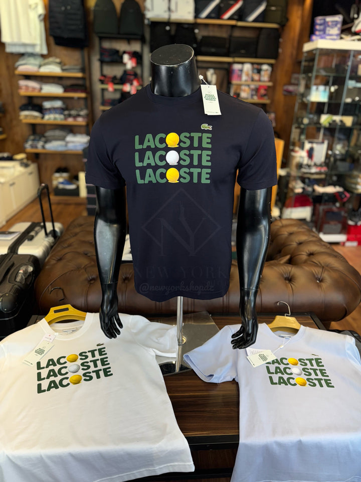 T-shirt Lacoste relaxed fit en cotton balles de tennis