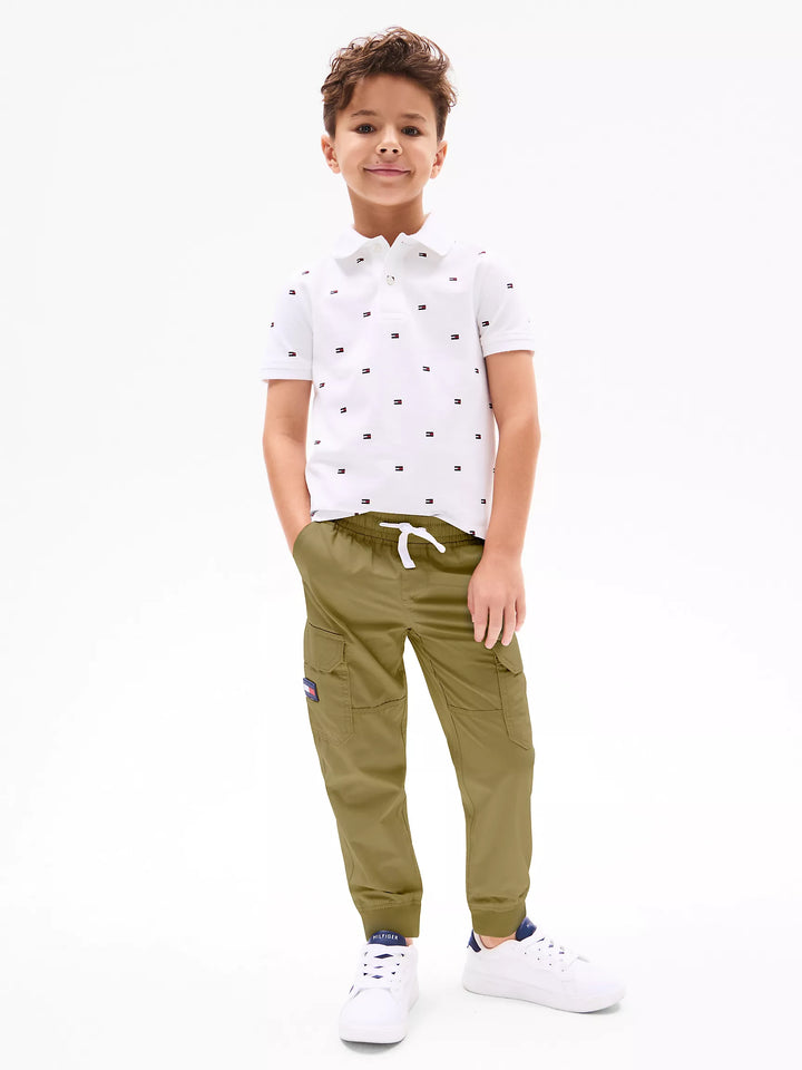 Pantalon cargo Tommy Hilfiger pour garçons à finition lisse