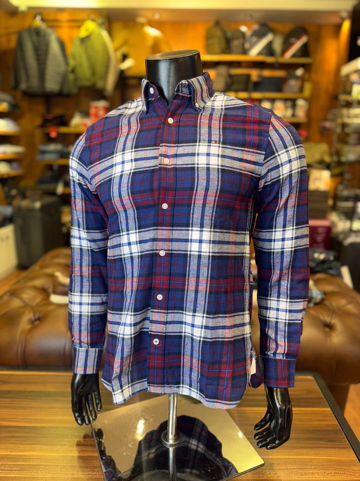 Chemise Tartan regular fit Poplin Shirt