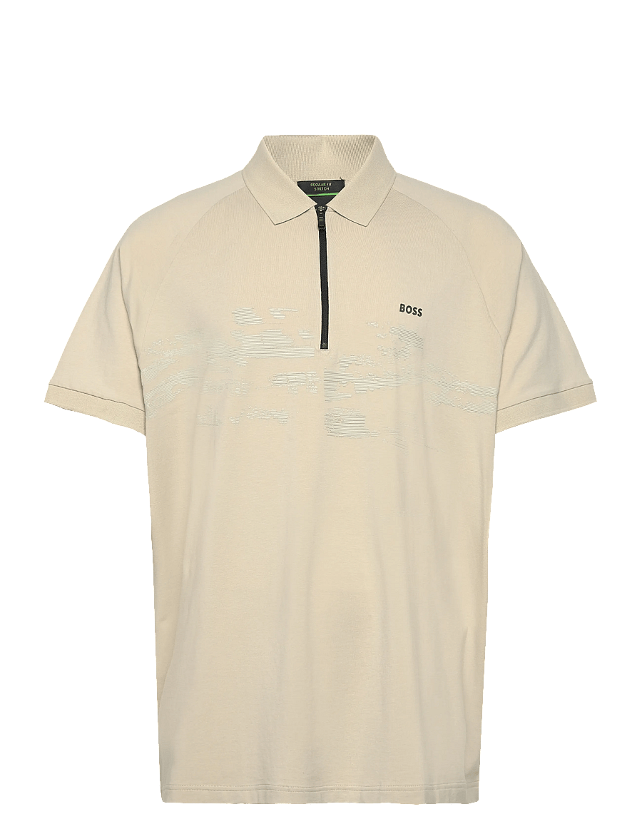 POLOSHIRT boss AUS BAUMWOLL-MIX MIT REISSVERSCHLUSS UND REFLEKTIERENDEN GRAFIKEN