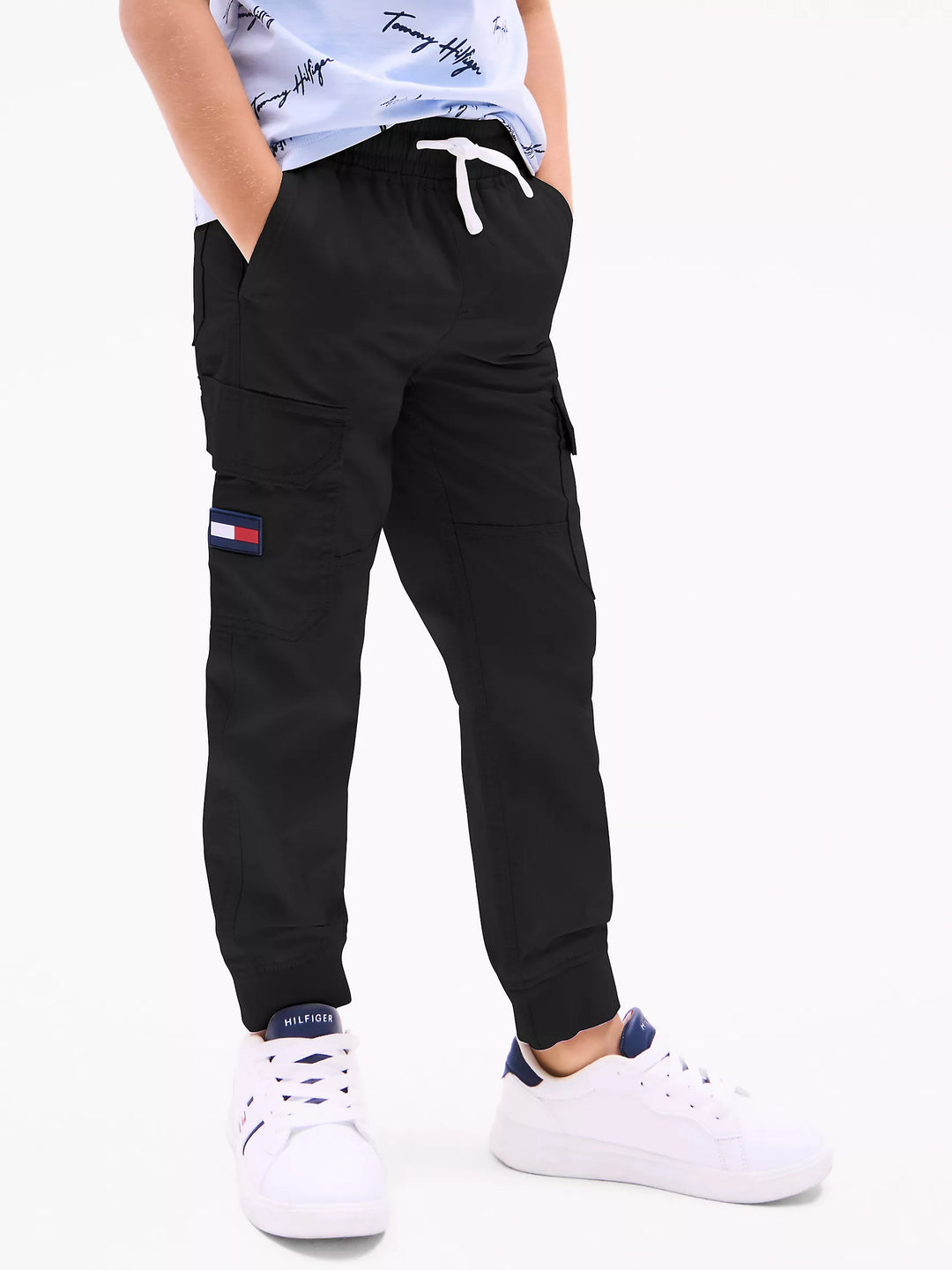 Pantalon cargo Tommy Hilfiger pour garçons à finition lisse