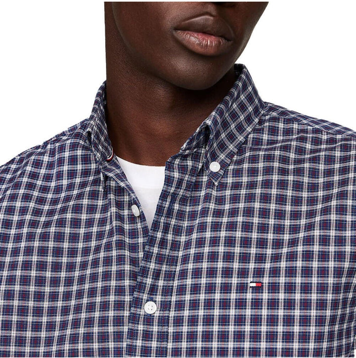 Chemise coupe standard en tartan en popeline