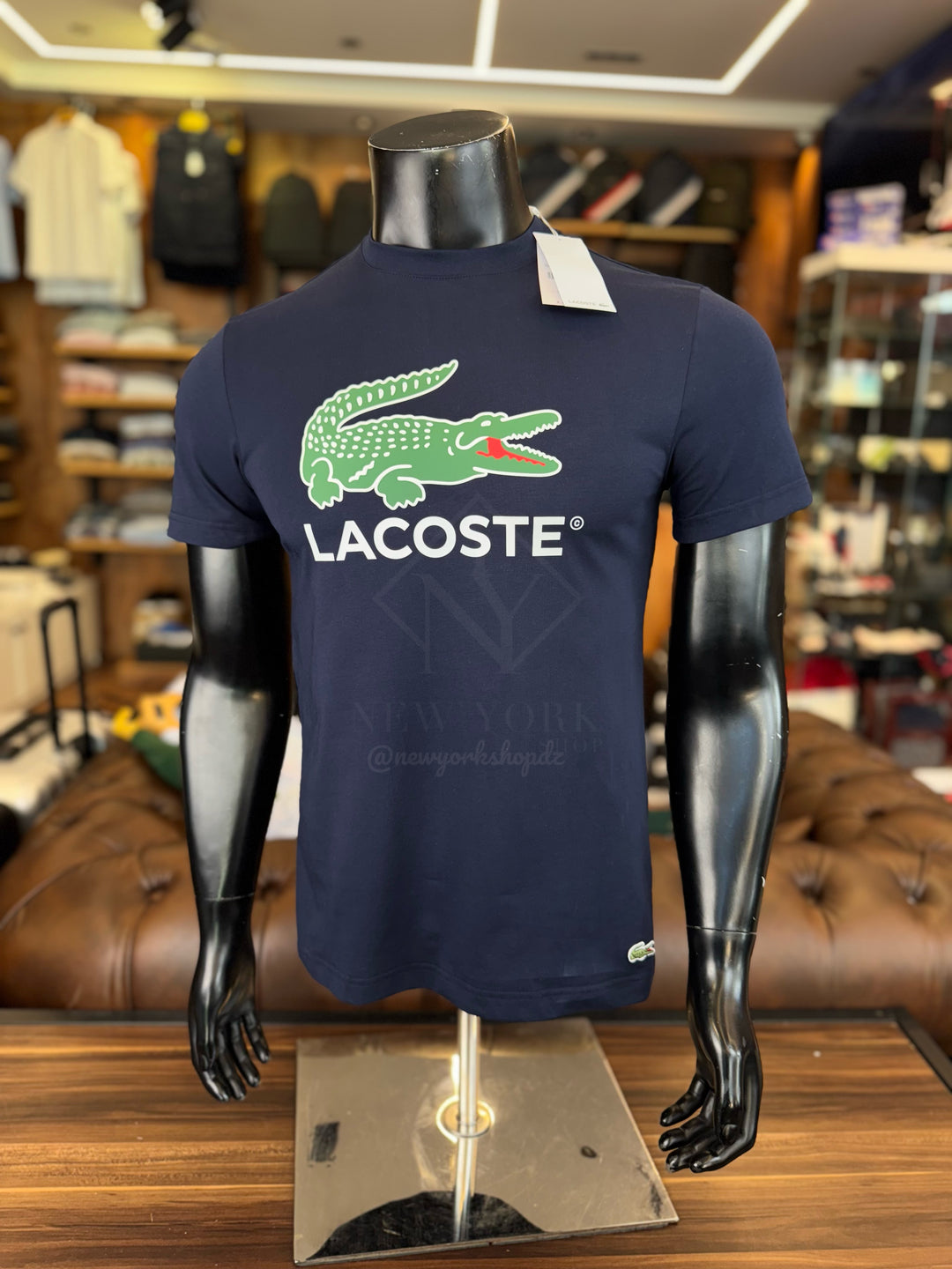 T-shirt Lacoste avec imprimé signature en jersey de coton