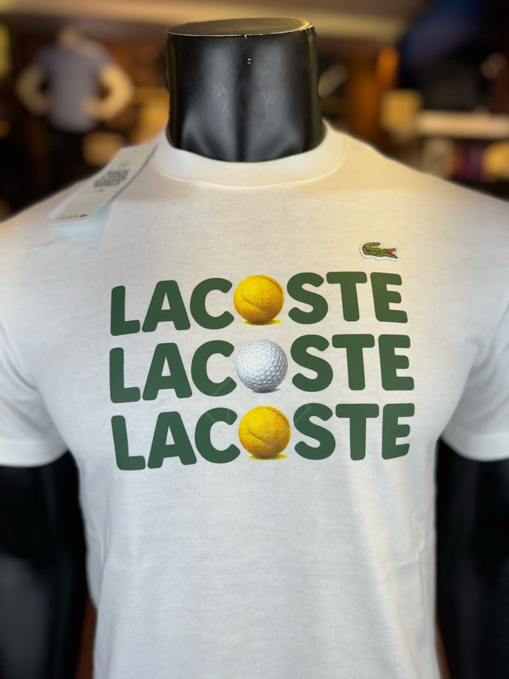 T-shirt Lacoste relaxed fit en cotton balles de tennis