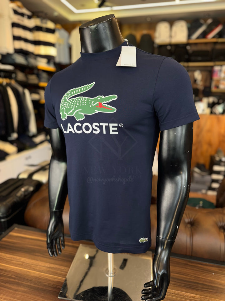 T-shirt Lacoste avec imprimé signature en jersey de coton