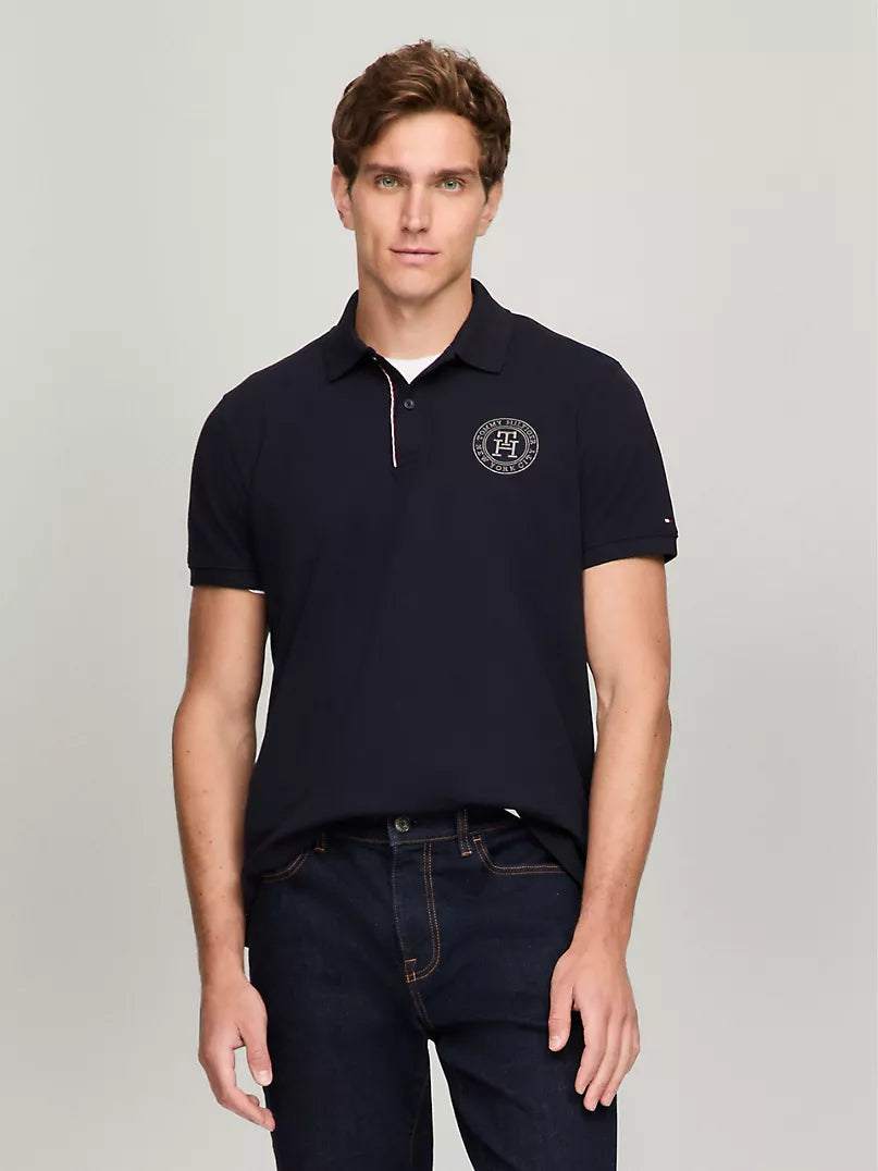 Polo Tommy Hilfiger coupe régulière avec monogramme bordé
