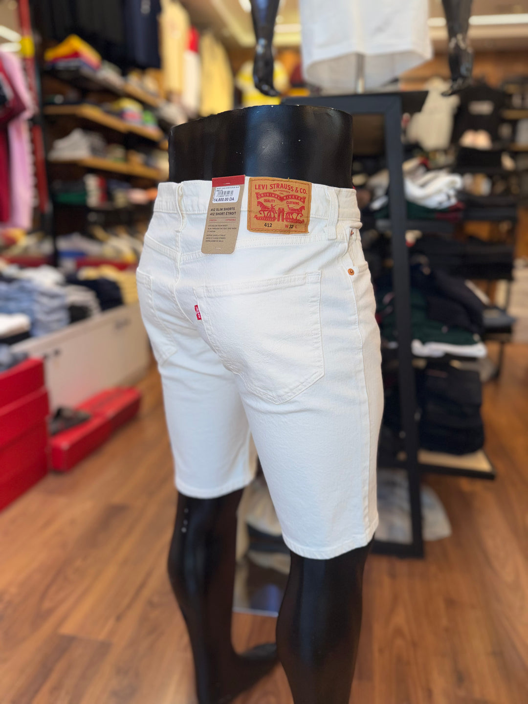 Short en jean Levi’s blanc