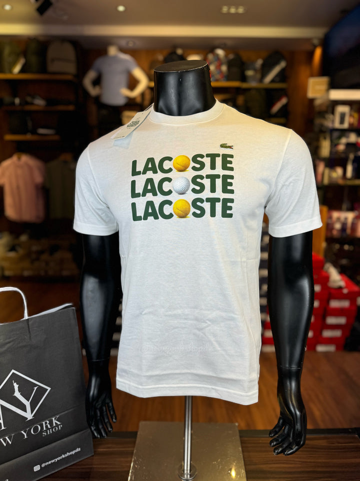 T-shirt Lacoste relaxed fit en cotton balles de tennis