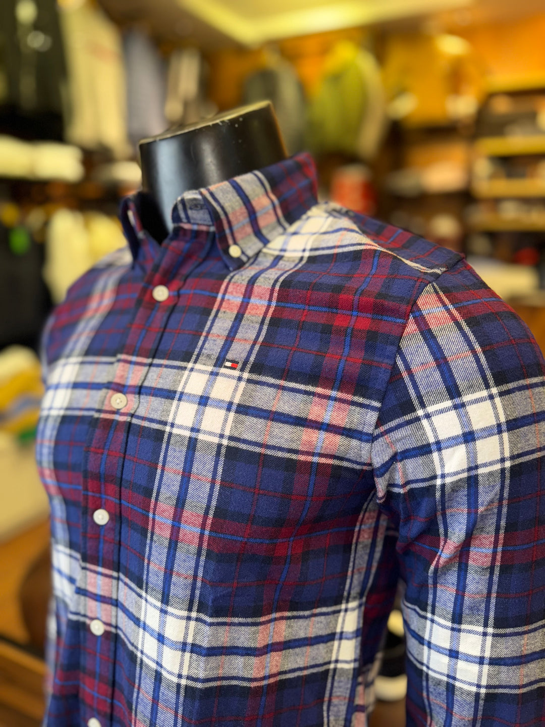 Chemise Tartan regular fit Poplin Shirt