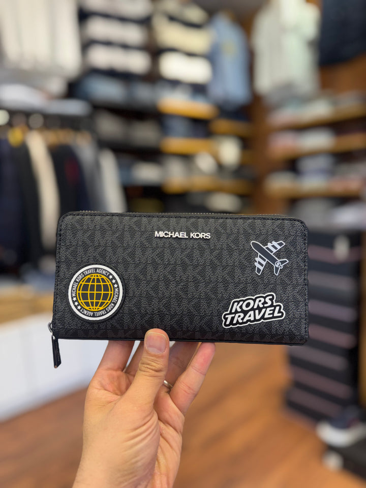 Cooper Embellished Logo Zip-Around Wallet