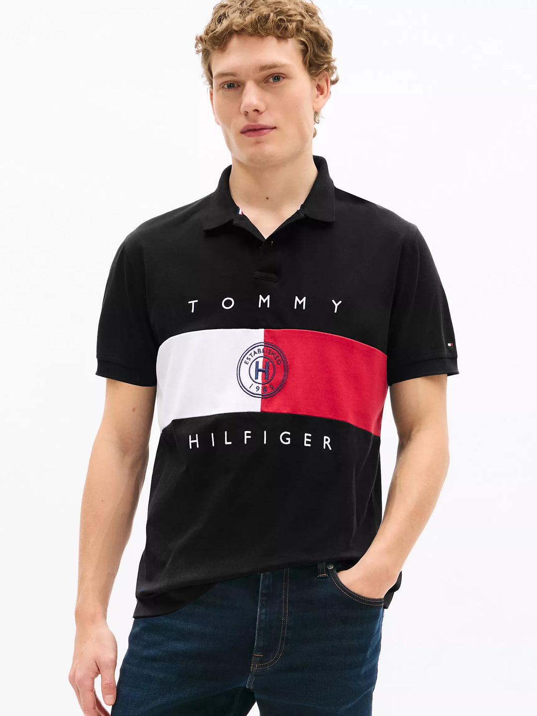 Regular Fit Flag Stripe Polo