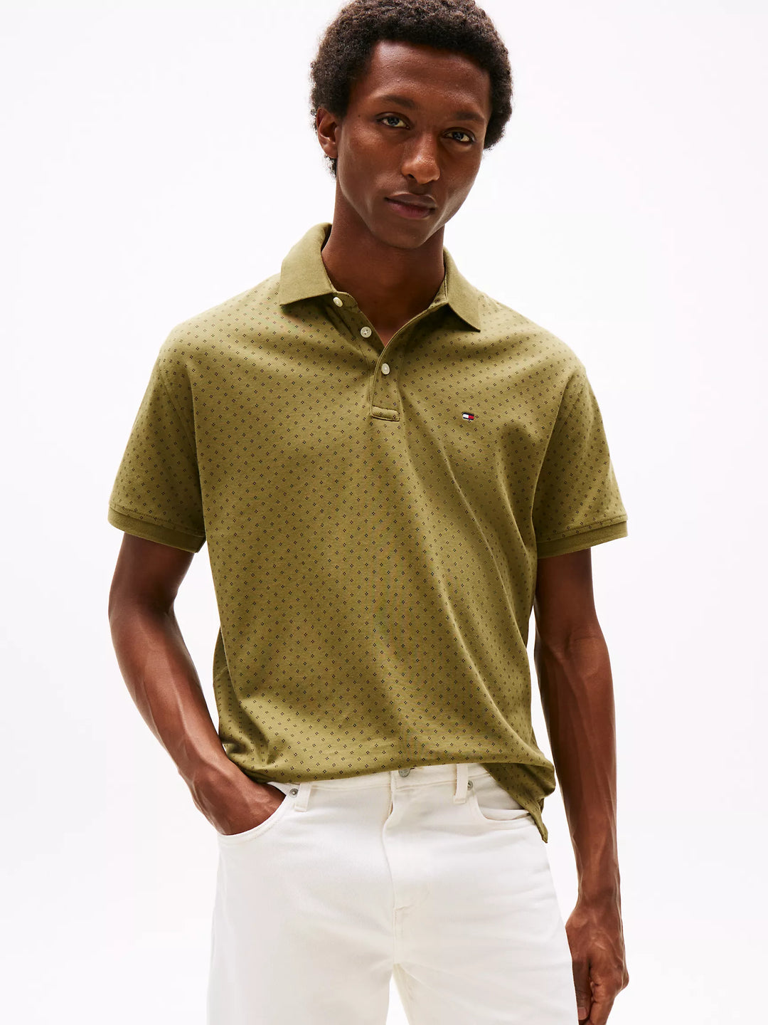 Polo Tommy Hilfiger à pois entrecroisé